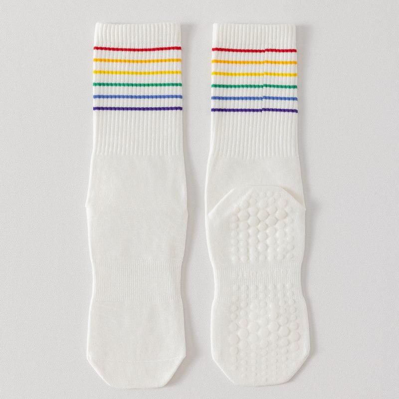 Baumwoll-Yoga-Socken, Anti-Rutsch-Pilates, Sport und Freizeit, Wadenlange Socken, Aerobic, Fitnesstraining, Nahtlose Socken