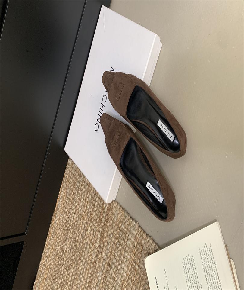 French suede pointed stiletto women's high heels spring and autumn new temperament versatile retro celebrity style commuter shoes