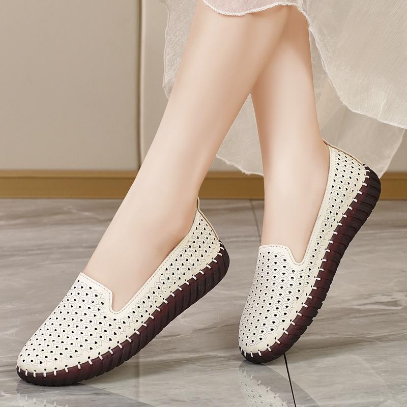Fashion Summer New Fashion Round Toe Nurse Shoes Soft Sole Non Slip Sandals Flat Shoes Breathable Casual Sports Womens Shoes