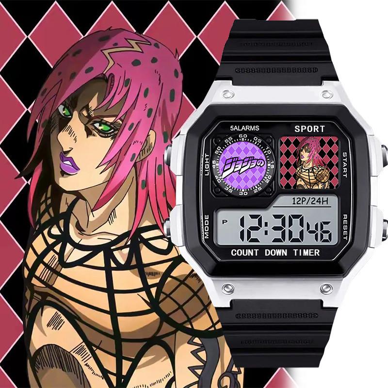 

JOJO s Bizarre Adventure Дитячий Годинник для Школярів Молодших Класів Електронний Годинник Будильник Хронограф Наручний Годинник Ins