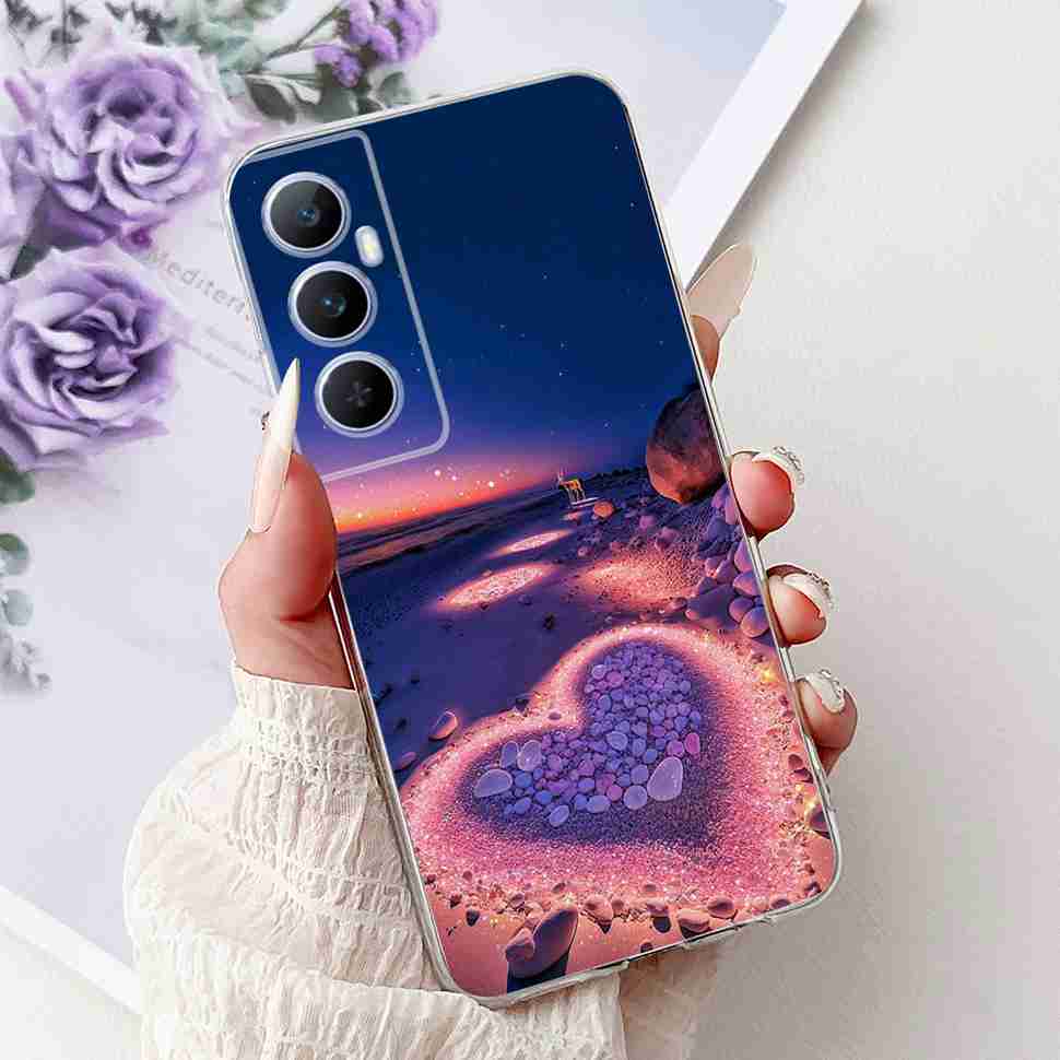 Für Realme C65 4G 2024 Hülle Weiche Silikon Bunte Schmetterling Hülle Für Realme C 65 C65 Fundas RMX3910 Vollständige Schutzhülle