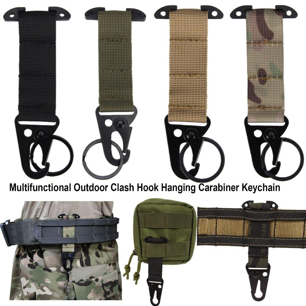 New Multifunctional Outdoor Clash Hook Solid color EDC Webbing Clip Nylon Webbing Outdoor Belt Buckle Accessories