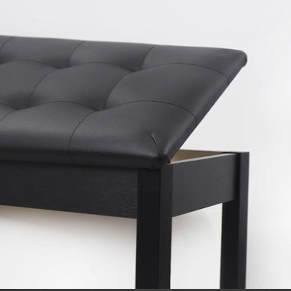 Adjustable Leather Music Stool with Storage Box