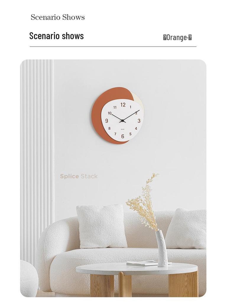 Wozoom Punch-Free Modern Nordic Wall Clock – Minimalist and Creative Design