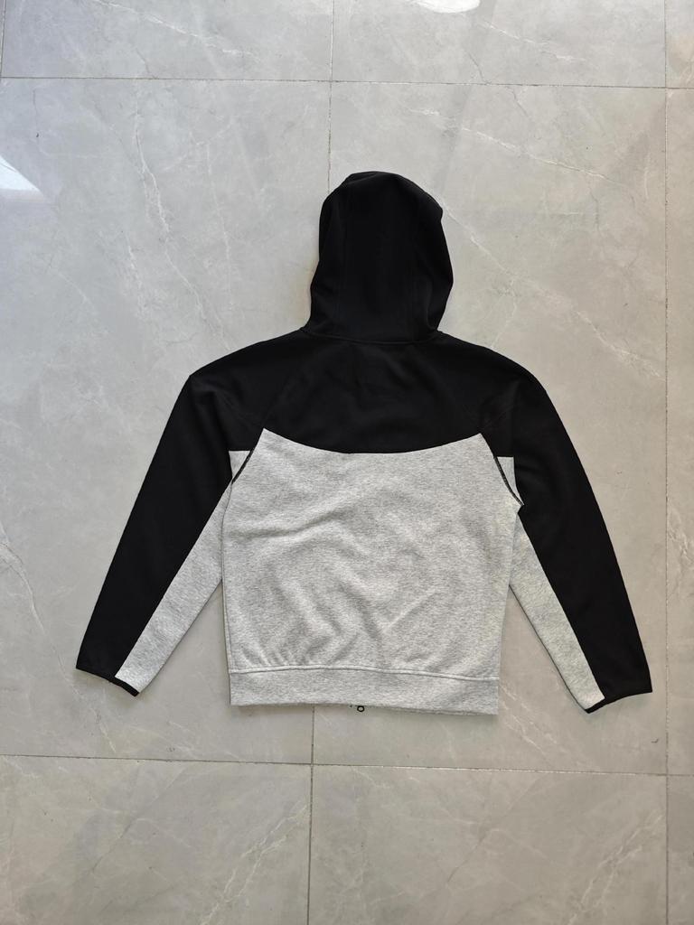 Spring & Autumn Sports Casual Hooded Knit Jacket - Solid Color Zipper Cardigan