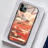 Kazuha leaf art Genshin Imapct silikonové sklo Kryt krytu telefonu pro iPhone SE 6 6s 7 8 Plus X XR XS 11 12 Mini Pro Max