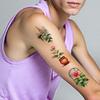 9pcs Temporary Tattoo Watercolor Flowers Waterproof Long-lasting Body Stickers Flower Art Temporary Tattoo Stickers For Arms