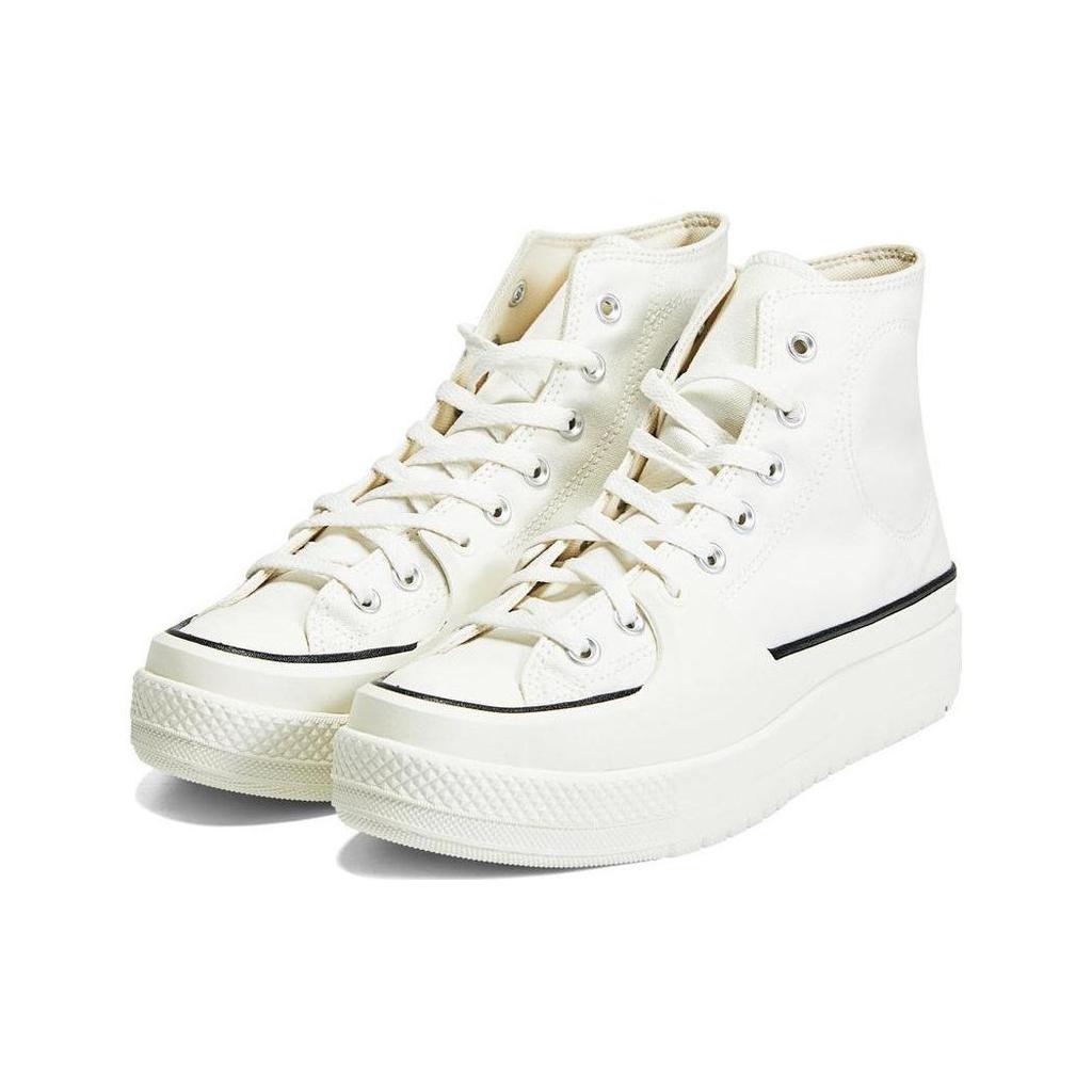 Converse Chuck Taylor All Star Construct High Vintage White Unisex Sneakers Black Egret A02832C