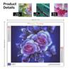 5D Diamond Painting Full Round Flowers Embroidery Home Decoration Mosaic Cross Stitch Handmade Gift 30x40cm/12x16inch