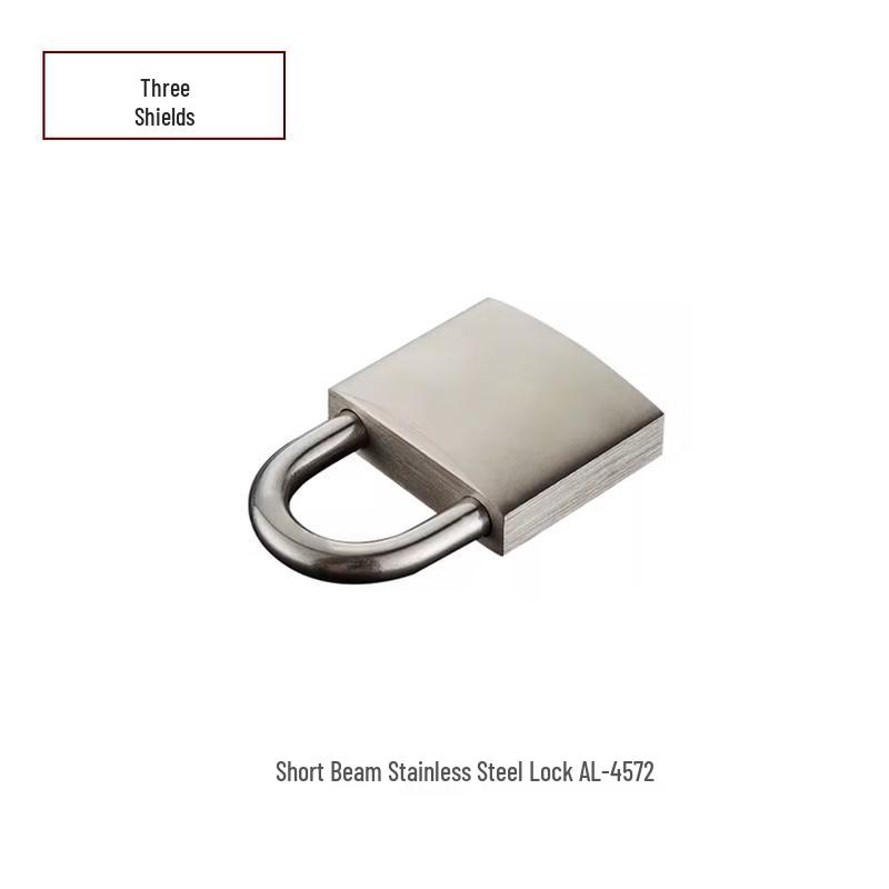 Three Shields Short Shackle Stainless Steel Padlock AL-4572