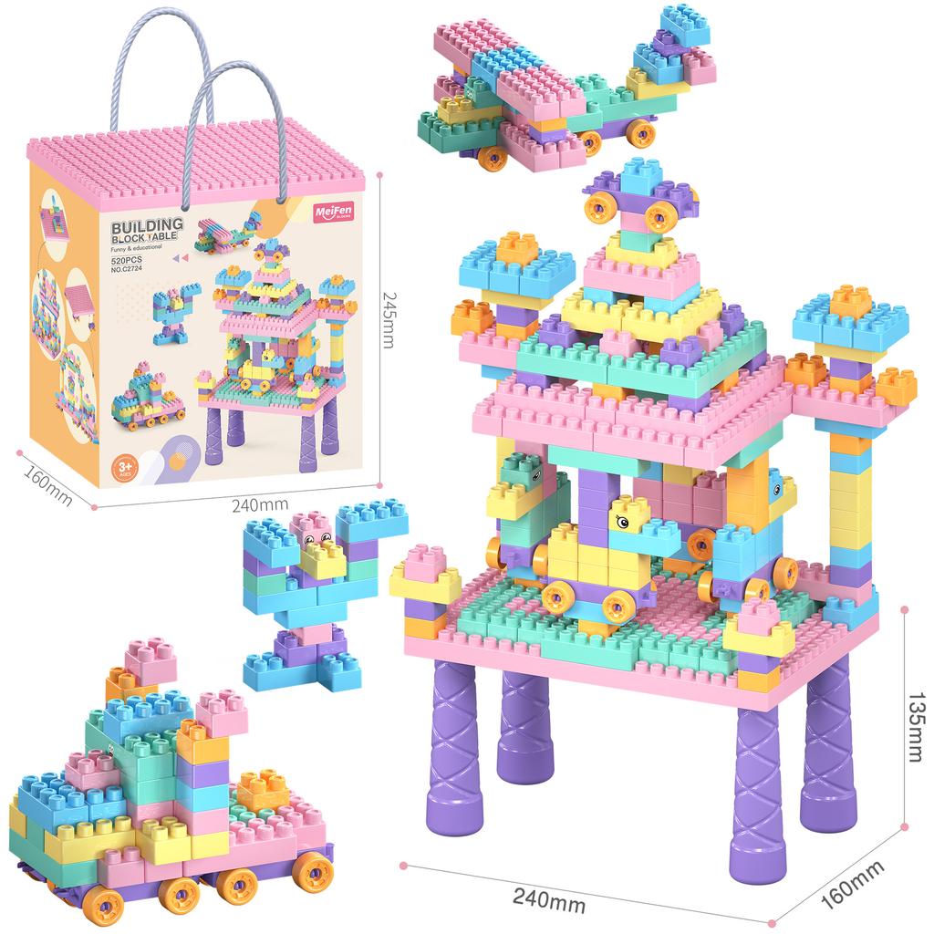 Children'S Building Block Table Set Diy Assembled Educational Toys