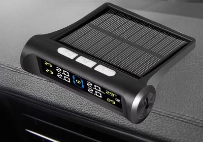 Zmart Intelligent TPMS Solar Tire Pressure Monitoring System with Parking Sensor, Temperature, and Tire Pressure Gauge for Cars