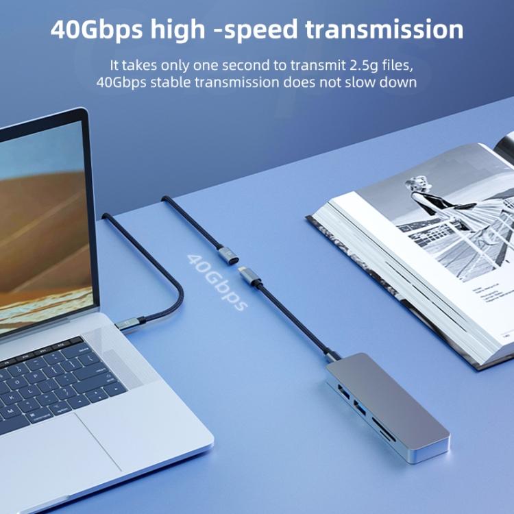 USB4.0 40Gbps Type-C Male to Female Extension Cable, Length:0.5m