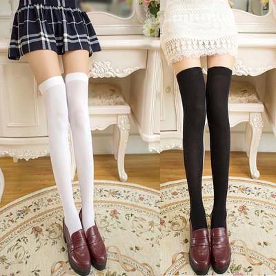 Women's Sexy Pure Color Opaque Sexy Thigh High Stockings Over The Knee Socks