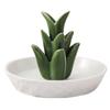 Ceramic Aloe Cactus Rings Holder Trinkets Tray Earrings Necklace Jewelry Organizers Christmas Birthday Gift for Women