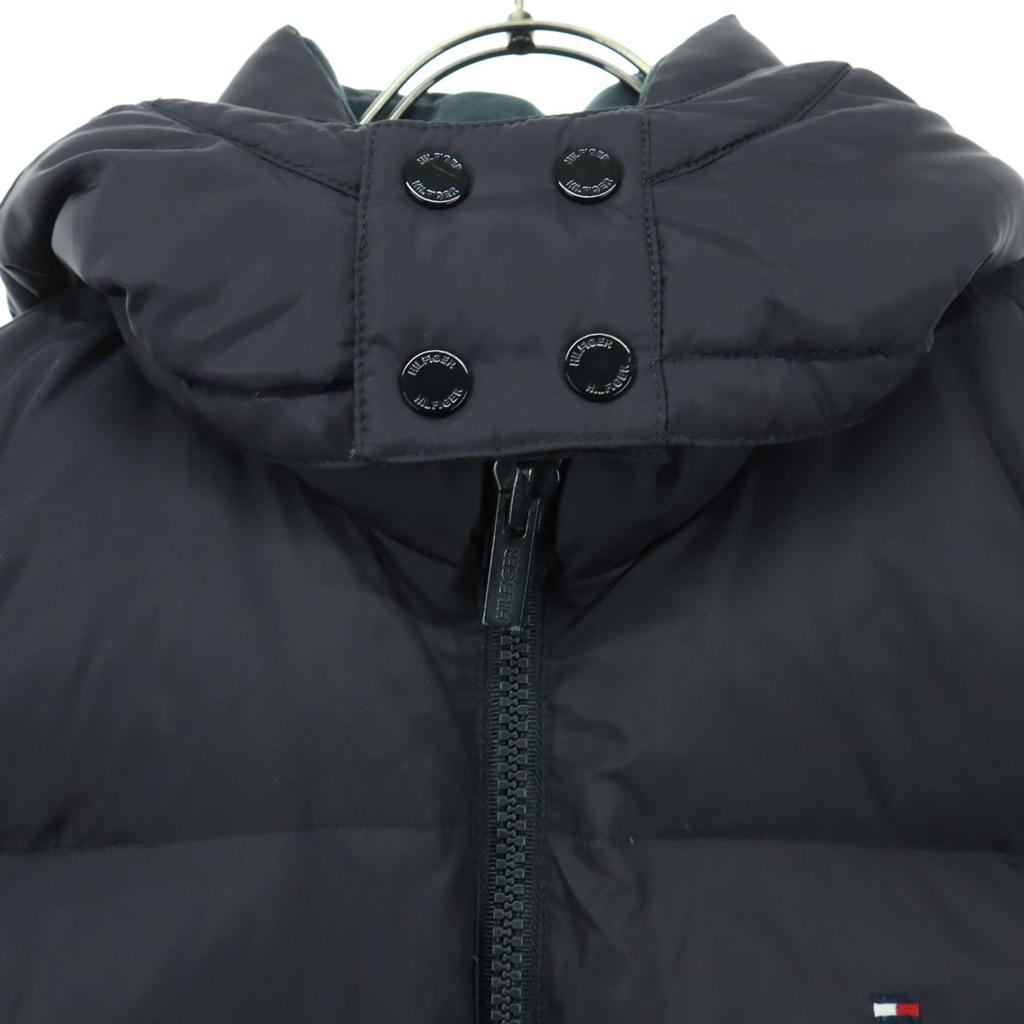 Tommy Hilfiger Jachetă de puf cu logo mic cu mânecă lungă M negru Bărbați Folosit