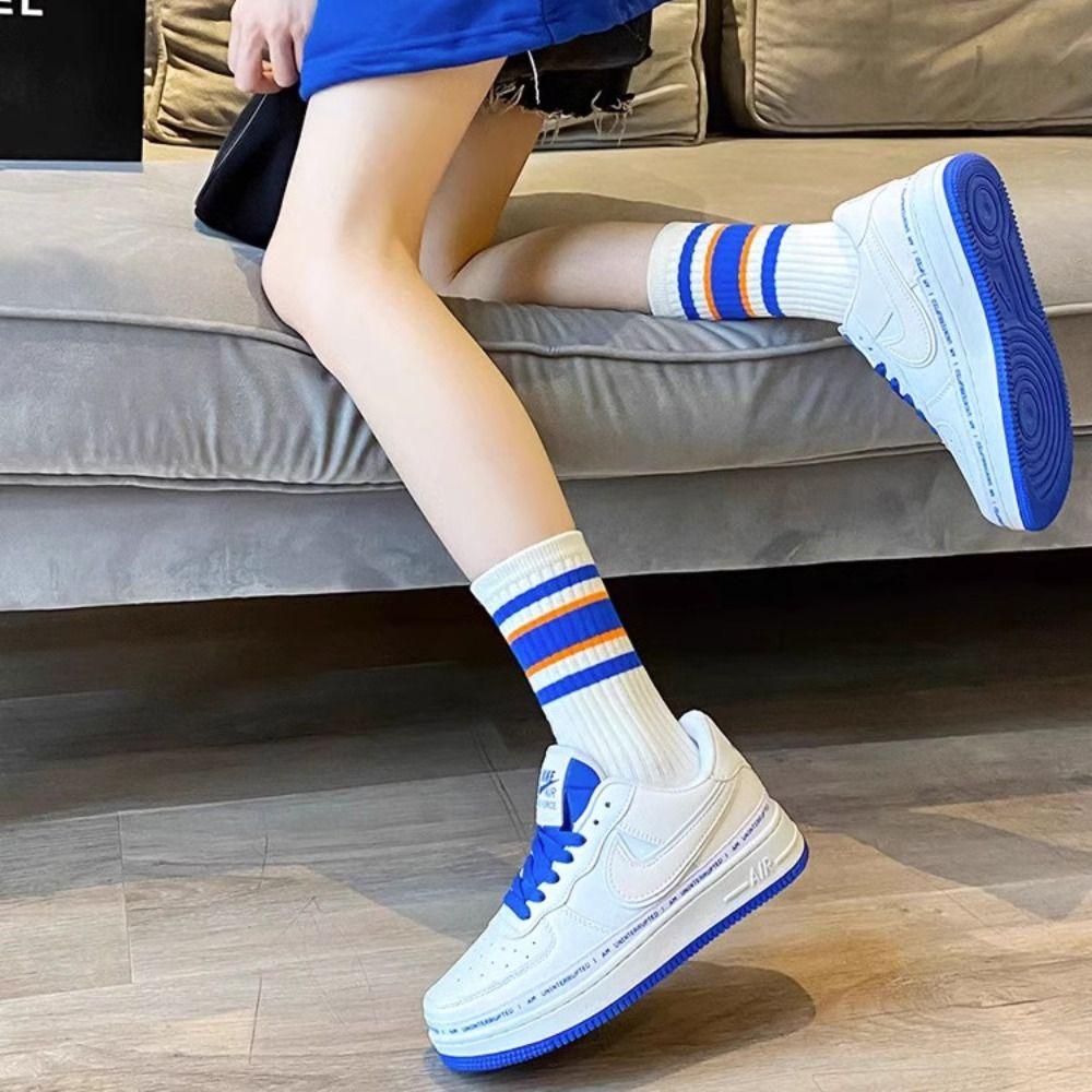 5Pairs Breathable Women Socks Autumn Winter White Socks Warm Sports Socks  Couple