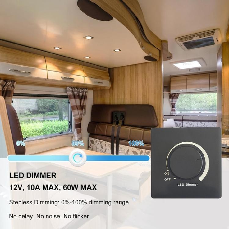 300W LED Dimmer Switches Rotary Knob Dimmer Switches Dimmable Lighting Solution Adjustable Controller Easy to Use