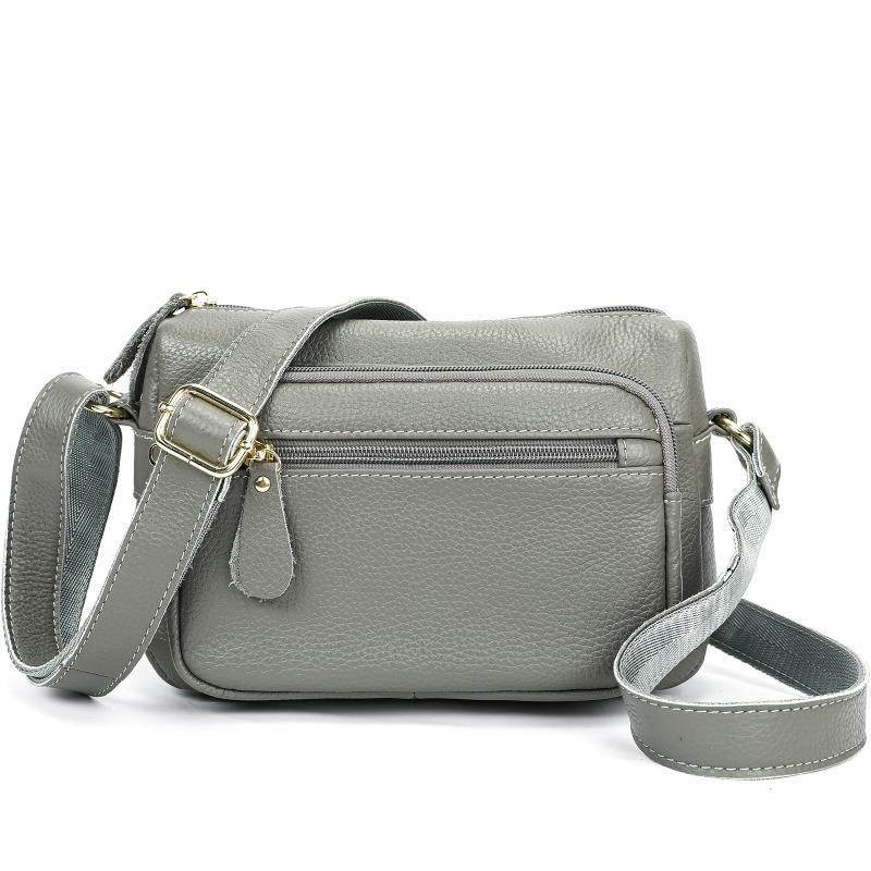 Genuine Leather Women's Bag Single-shoulder Bag Versatile Multi-compartment Multi-pocket Single-shoulder Crossbody Bag