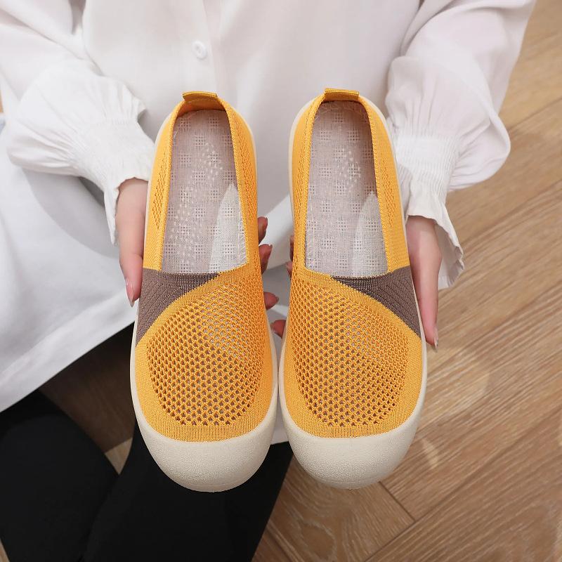 

Легкие и дышащие туфли из старой пекинской ткани, летние женские, из сетки с плетением «мушка», на мягкой подошве, нескользящие, на одной педали, обувь для мам среднего и пожилого возраста 41