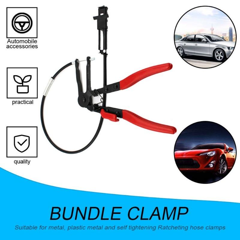 Flexible Wire Stipper Long Reach Hose Clamp Pliers Circlip Pliers Forceps Multi-tool Car Repairs Removal Hand Tool