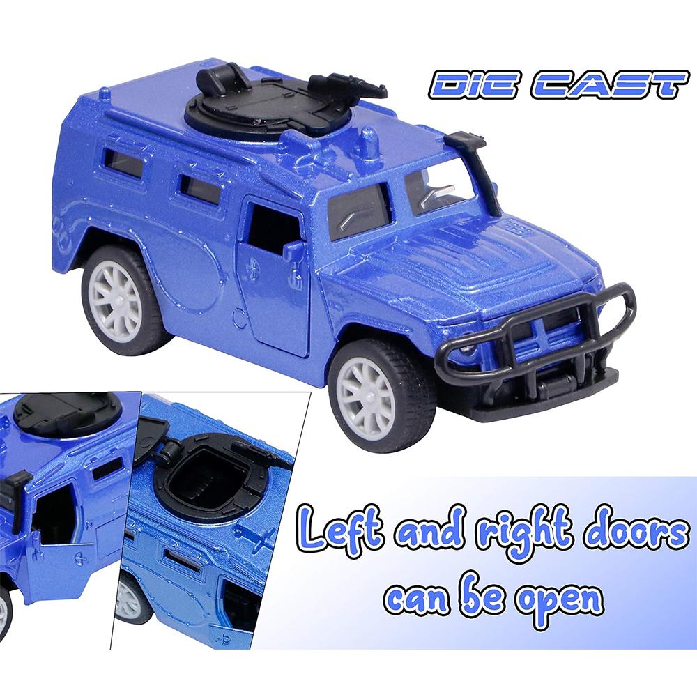 Armored Vehicle Tank Pull Back Car Toys for Kids Diecast Model Car with Opening Doors Car Vehicle Toy for Girls Boys