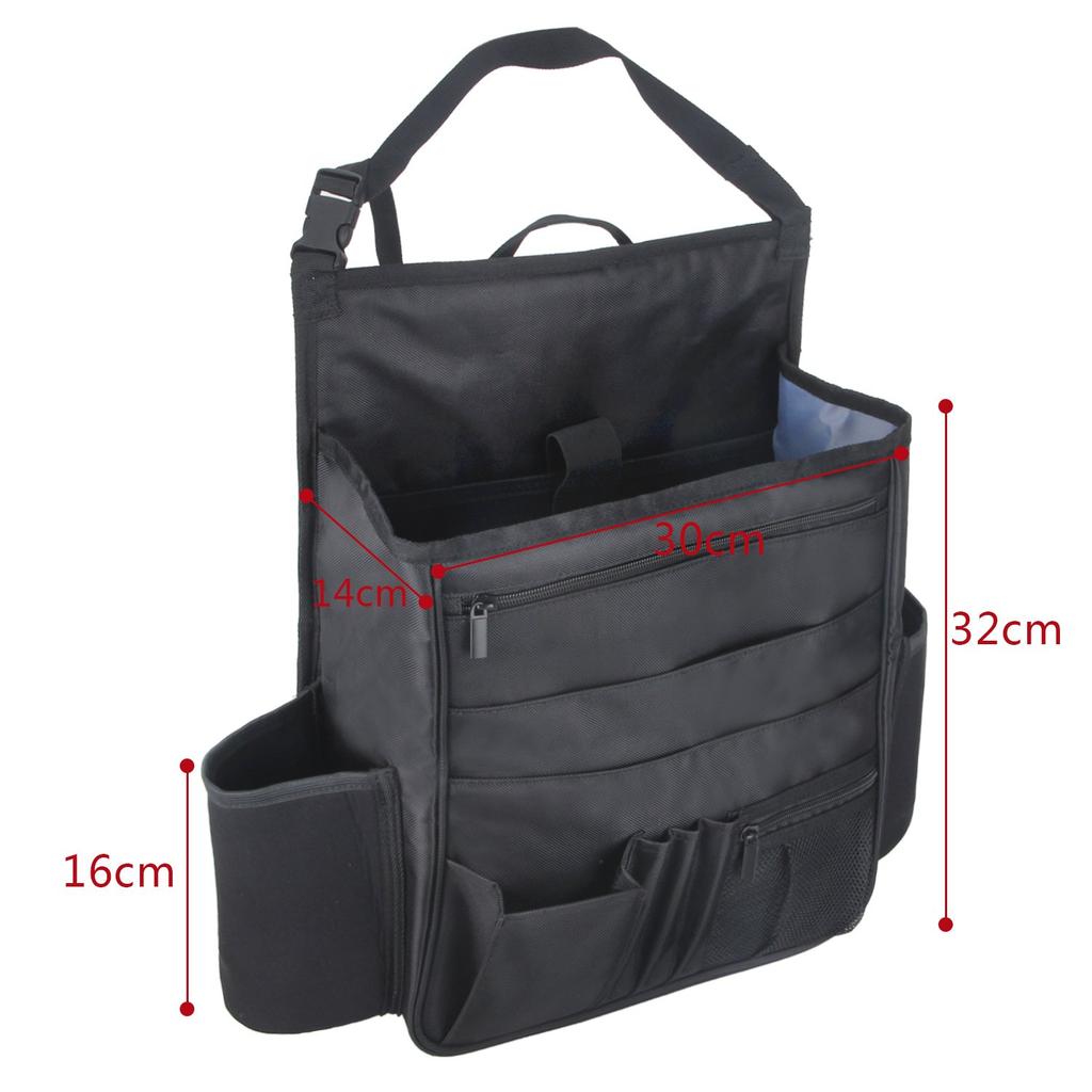 Luxja Car Storage Car Passenger Seat Many Water Repellent Pocket, Storage, Pockets, (Black)