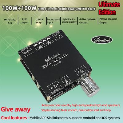 Placa amplificadora de potencia digital Bluetooth AUX AP3050D C50L 50Wx2, altavoz de 2 canales, módulo de amplificador de música estéreo para el hogar