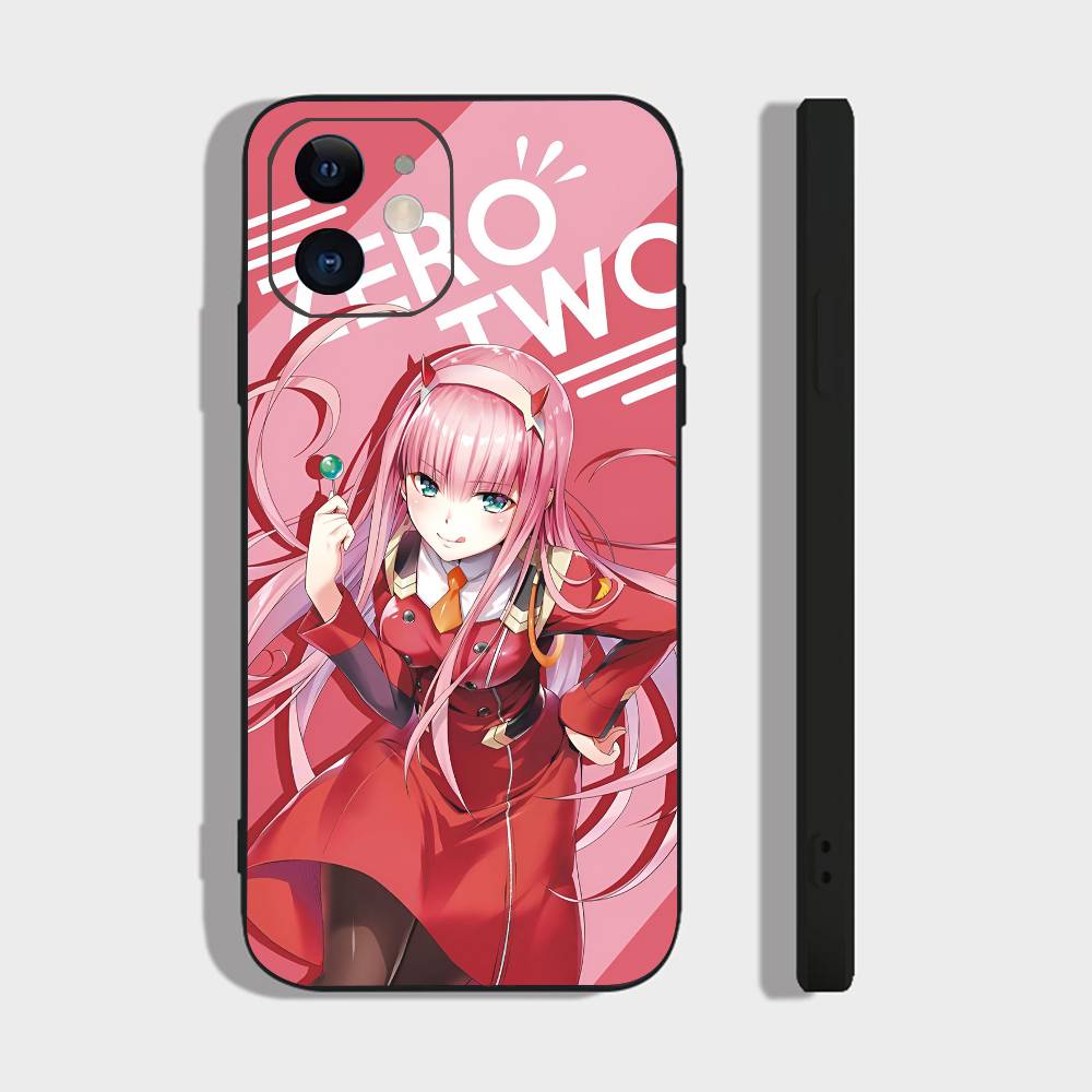 Anime Girl Zero Two For Iphone 17 Air 16 Pro Max 15 14 13 Full Cover Anti-Shock MagSafe Cover