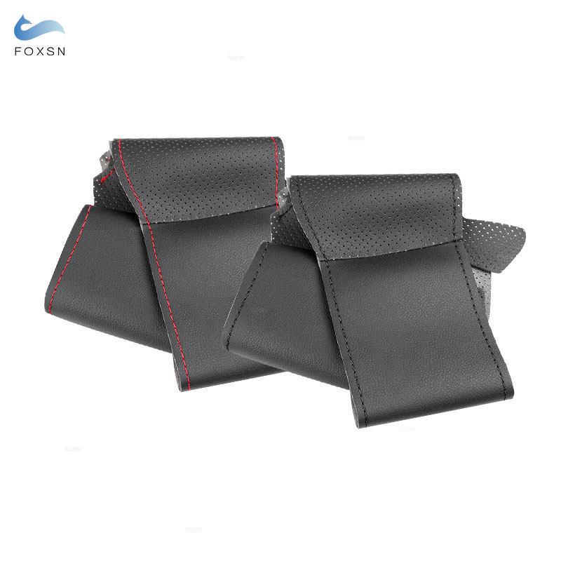 For Mercedes Benz E G CLK CLS SL Class W211 C209 A209 C219 W463 R230 Hand Stitched Car Steering Wheel Perforated Leather Cover