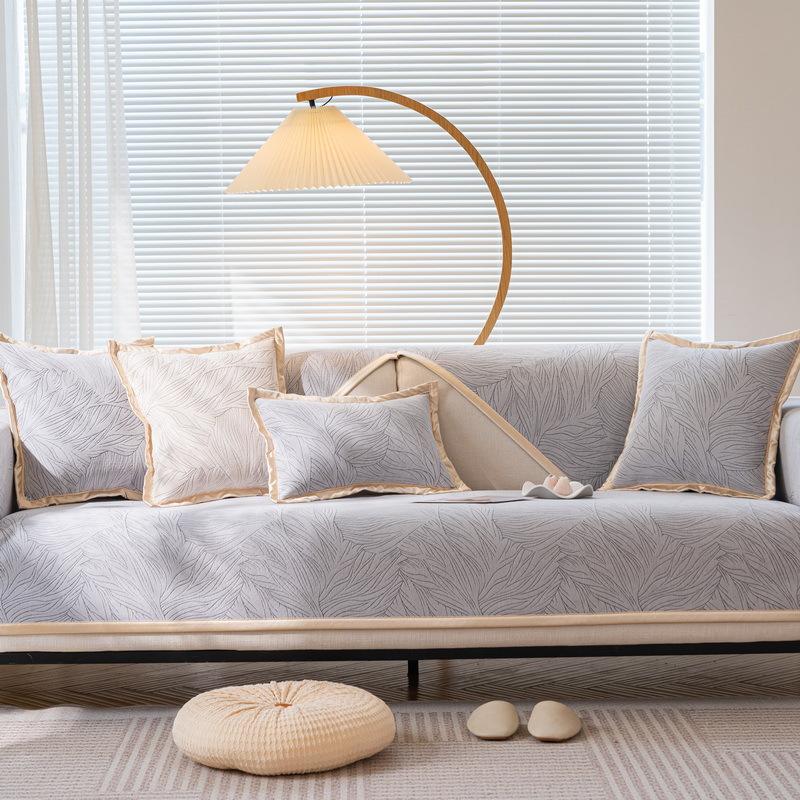 Однотонный чехол для дивана из синели — фото 3