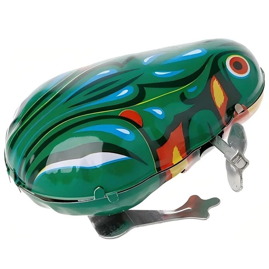 1/2pcs Vintage Metal Clockwork Frog Jumping Mechanical Simulation Frog & Creative Desk Decor for Office Classroom & Living Room