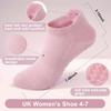 3Pairs Pilates Yoga Grip Socks, Women Non Slip Grip Socks for Hospital, Dance, Yoga, Size UK 4-7