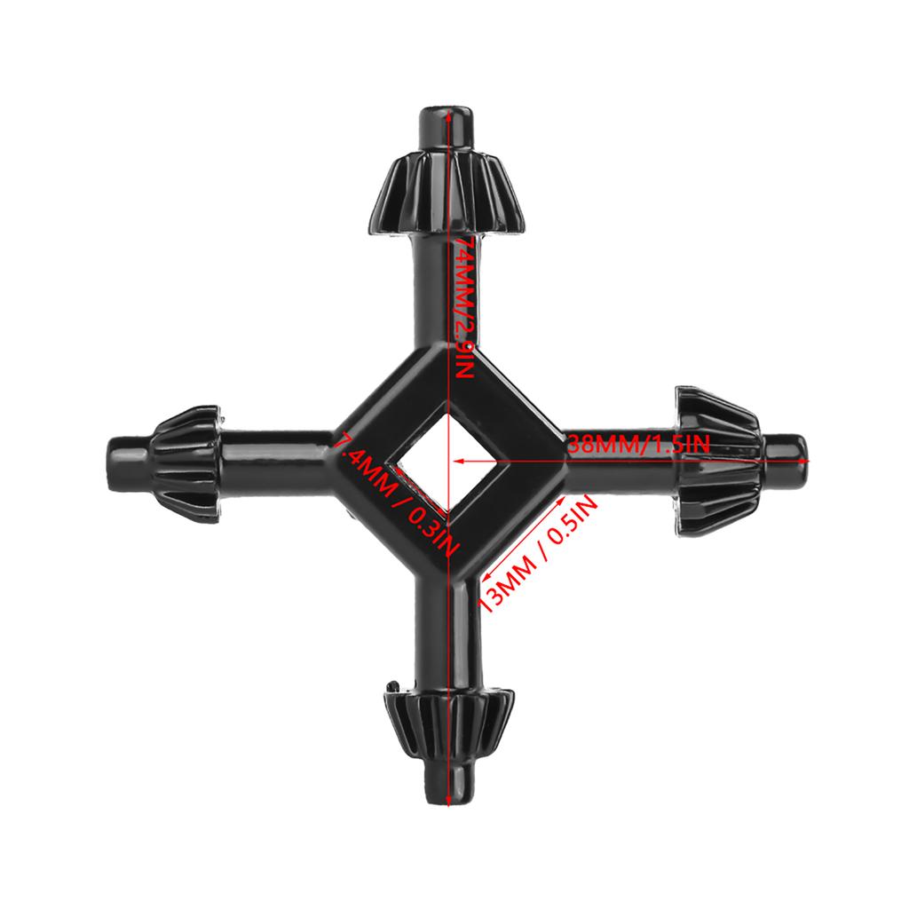 4 In 1 Drilling Tool Handheld 4 In 1 Drills Chuck Key 4 In 1 Multifunctional Steel Drills Chuck Key Fit Handheld Drilling Tool