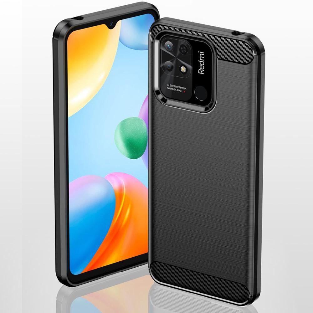 Case for Xiaomi Redmi 10C, Karbon, black