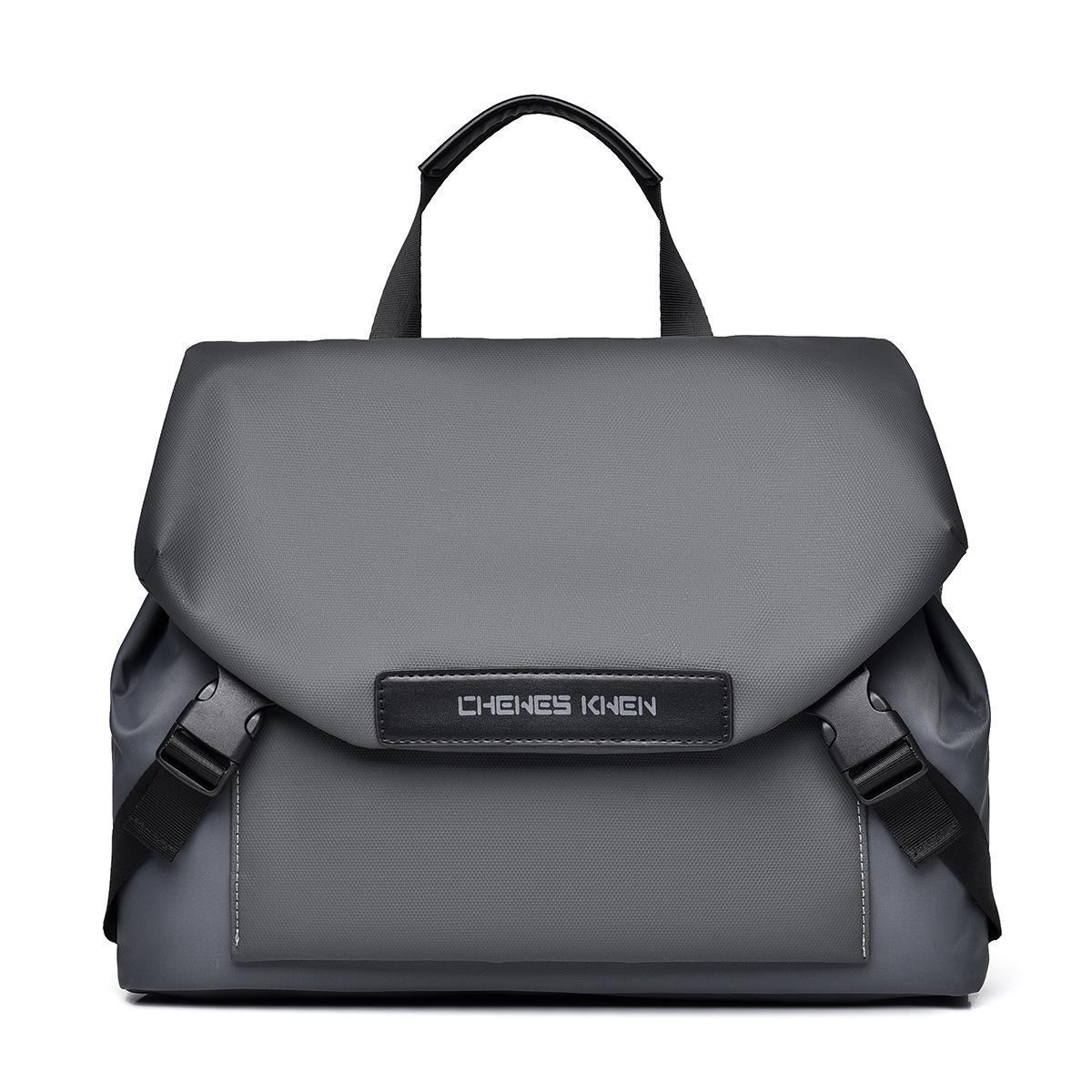 

2024 Мужская модная сумка-мессенджер большой вместимости - повседневная деловая дорожная сумка через плечо серый