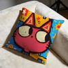 Doodle Cat Collection Cushion Cover Soft Decorative Pillow Case Suitable For Bedroom Sofa Car Travel Use