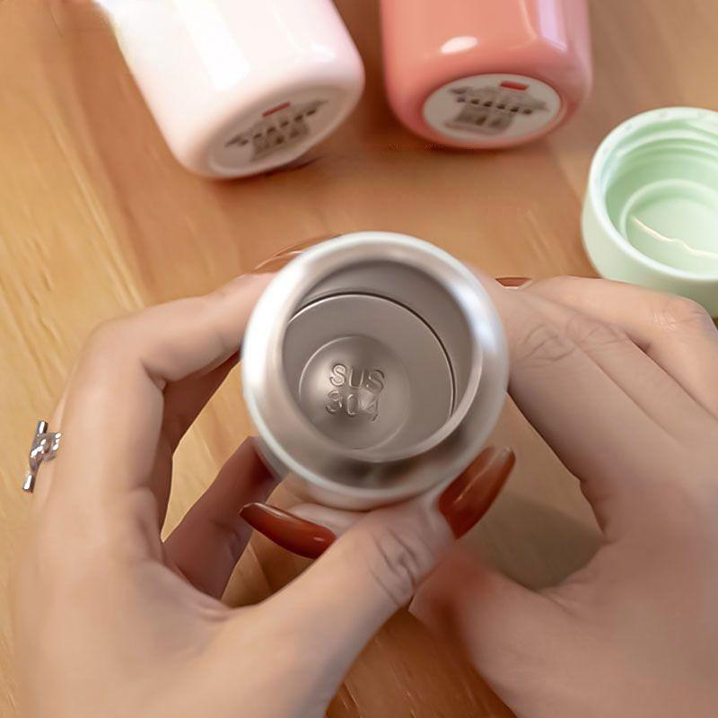 Intelligence Thermos Cup 300ml Vacuum Flasks Portable Stainless Steel Thermos Cup Water Bottle Travel Tea Mug Office Thermos Cup