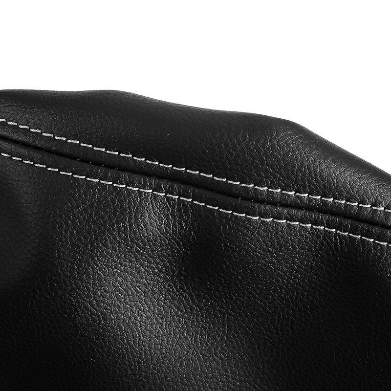 Center Console Lid Armrest Cover Fit For Toyota Prado 150 2009 2010 2011 2012-2023 Black With Grey Stitching Microfiber Leather