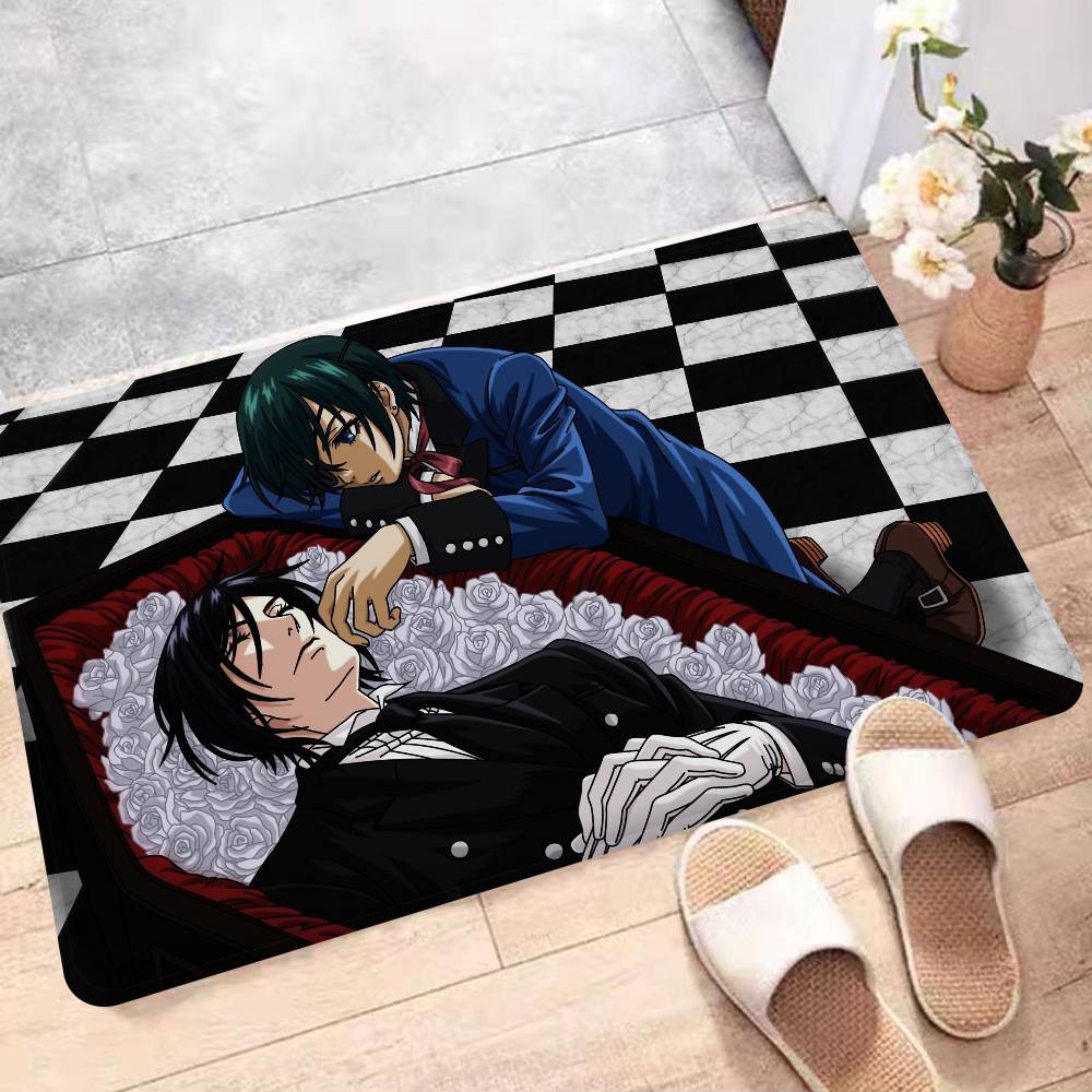 Anime Black Butler Kitchen Mat Kids Room Bedroom Decoration Balcony Anti-Slip Doormat Living Room Alfombra