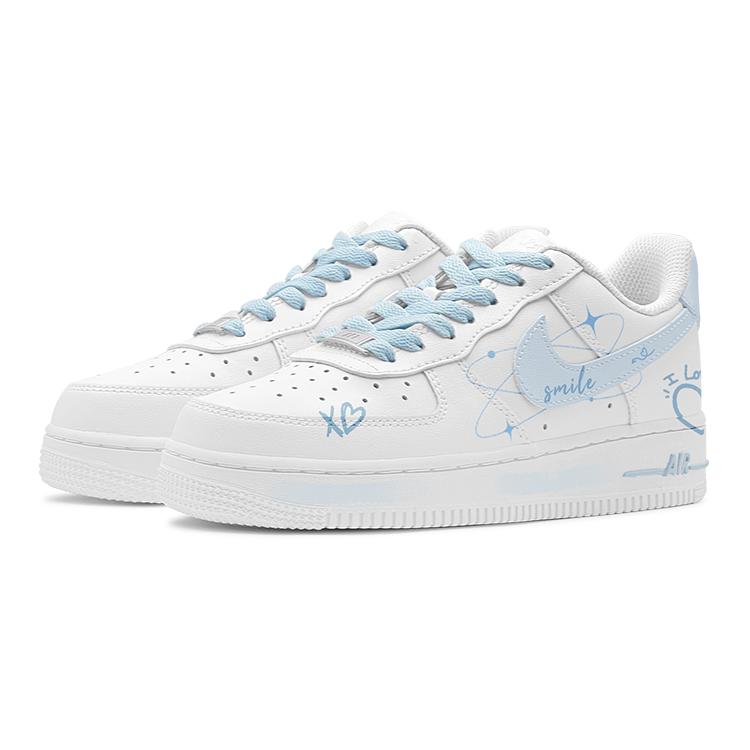 Nike Air Force 1 Low top Skateboard Shoes Men's Blue White CW2288-111(TeamS-S-BOX)