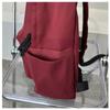 Mochila de Color Sólido Estilo Coreano Para Estudiantes, Mochila Unisex Simple de Gran Capacidad Para Escuela Secundaria y Universidad