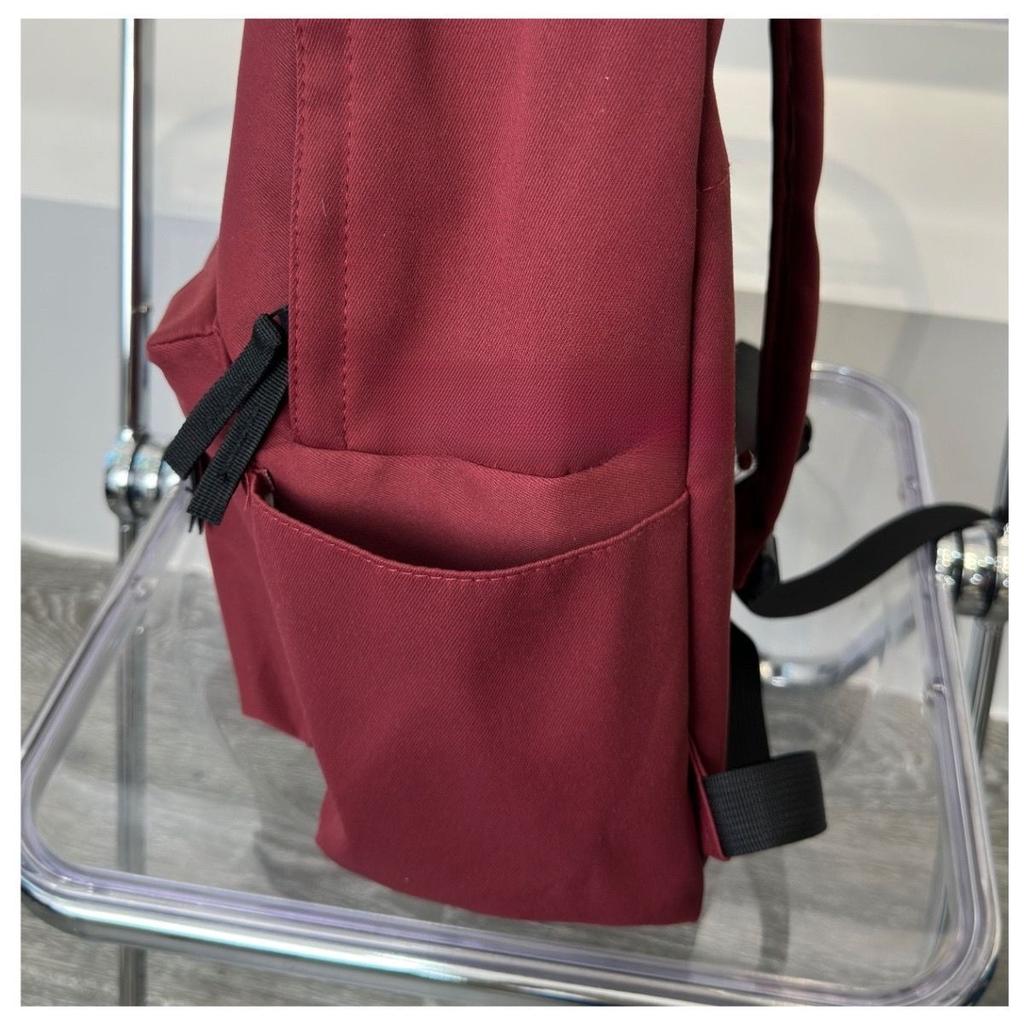 Mochila de Color Sólido Estilo Coreano Para Estudiantes, Mochila Unisex Simple de Gran Capacidad Para Escuela Secundaria y Universidad