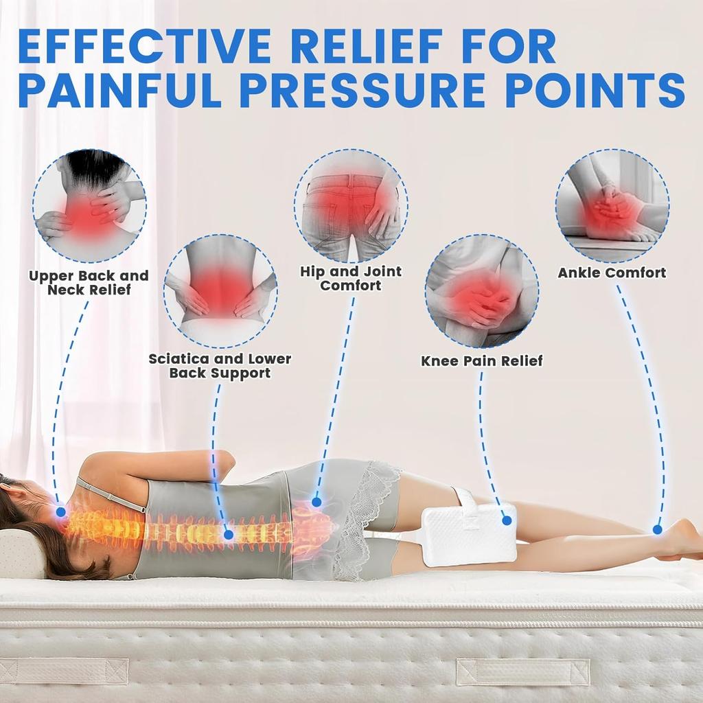 Knee Pillow for Side Sleepers, Leg Pillow Relief for Sciatica, Back, HIPS, Knees, Joints Between Legs Adults | Knee Surgery Gifts