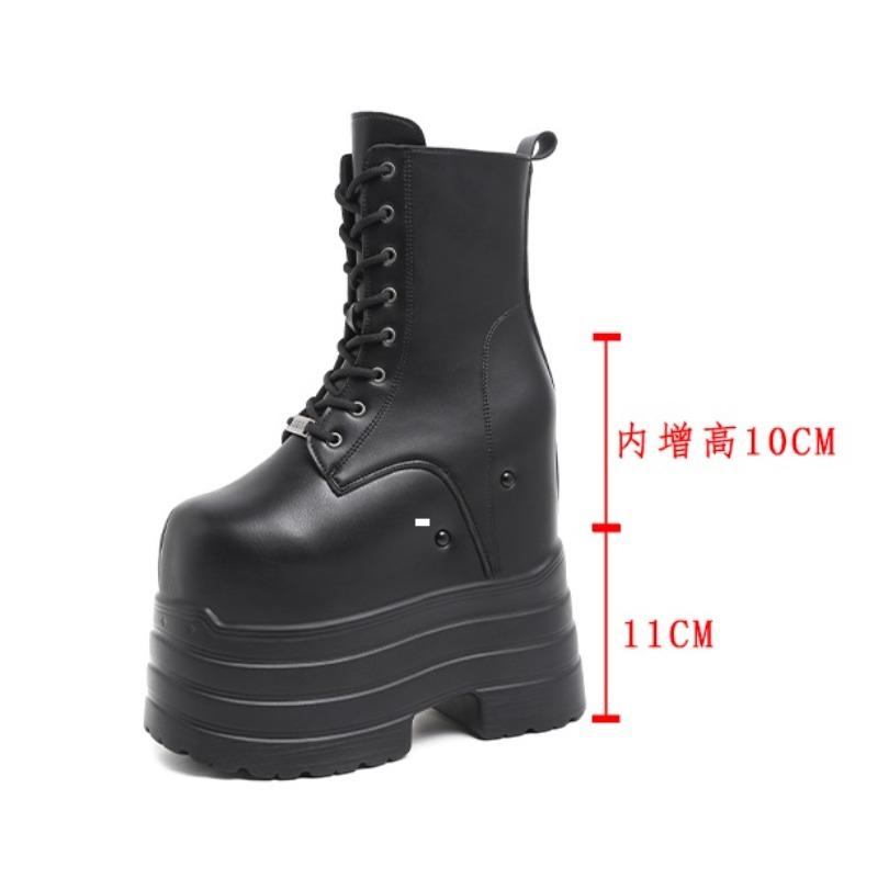 Fashion 20 CM Women Platform Boots Casual Outdoor Shoes Chunky Simple Design Ankle Boots Cool Nightclub Party Cosplay Shoes