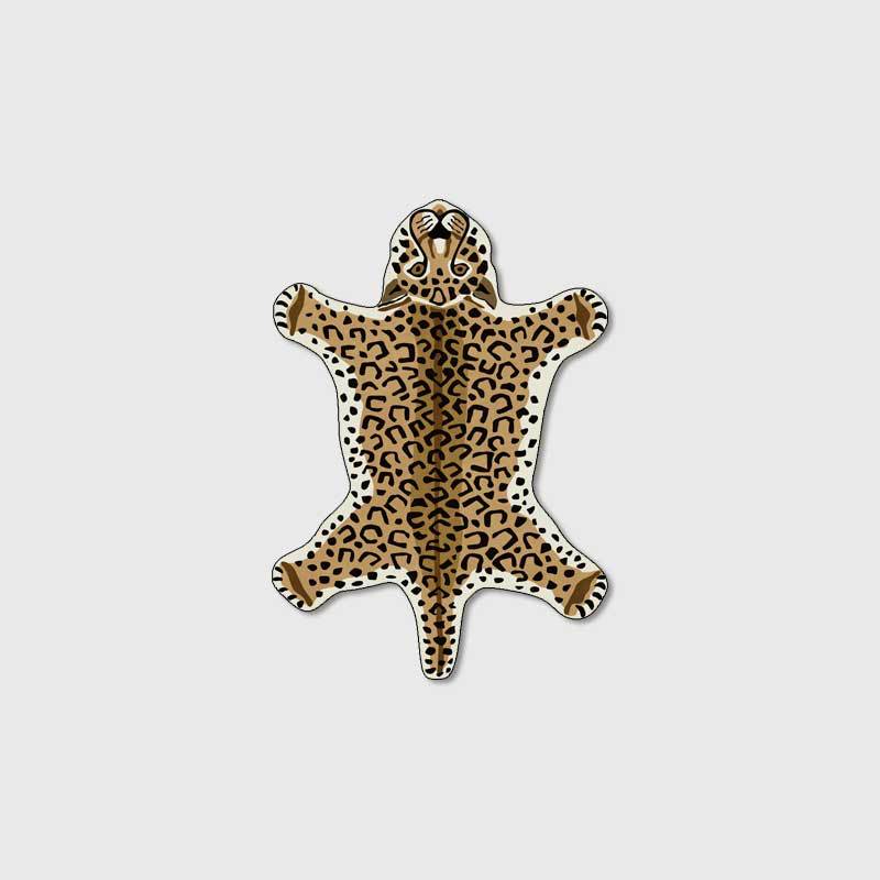 Special-shaped carpet, cartoon irregular carpet, lying tiger/panther//lion, living room bedroom, 80x160cm