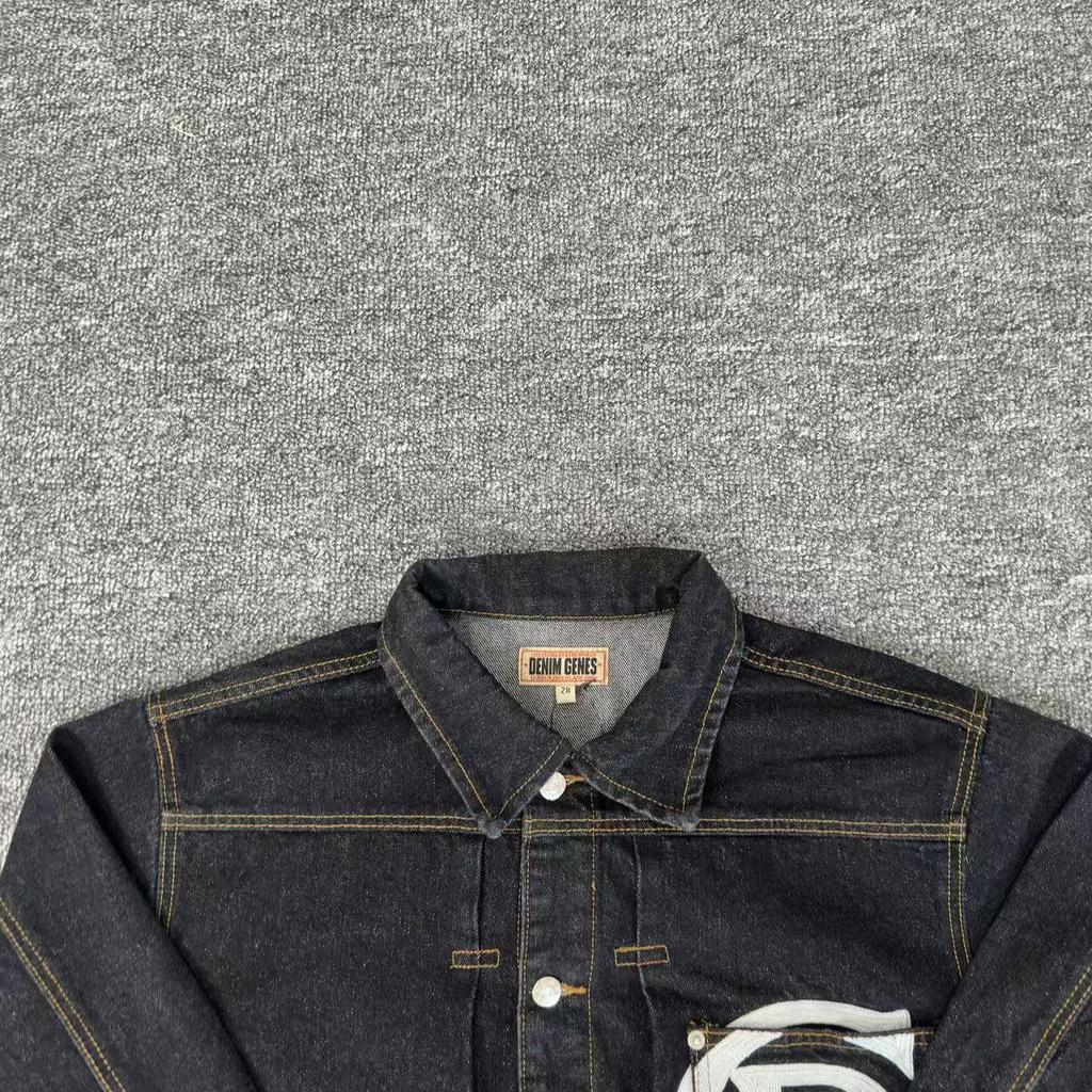 Corteiz Alcatraz Unisex Retro Denim Jacket – Loose, Casual, Trendy Top