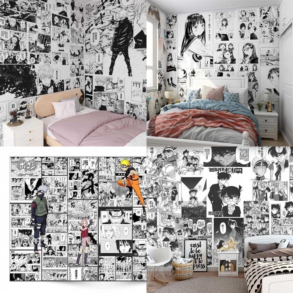 Japanese Popular Anime Self-adhesive Wall Stickers Wallpaper For Vibrant Room Decoration