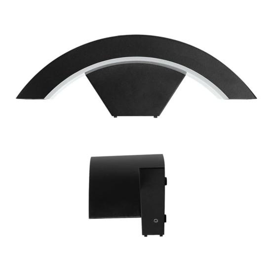 Moon-Shaped Wall Light with Motion Sensor 18W 2160LM Waterproof LED Porch Lamp for Garden Patio Garage Modern Exterior Lighting for House