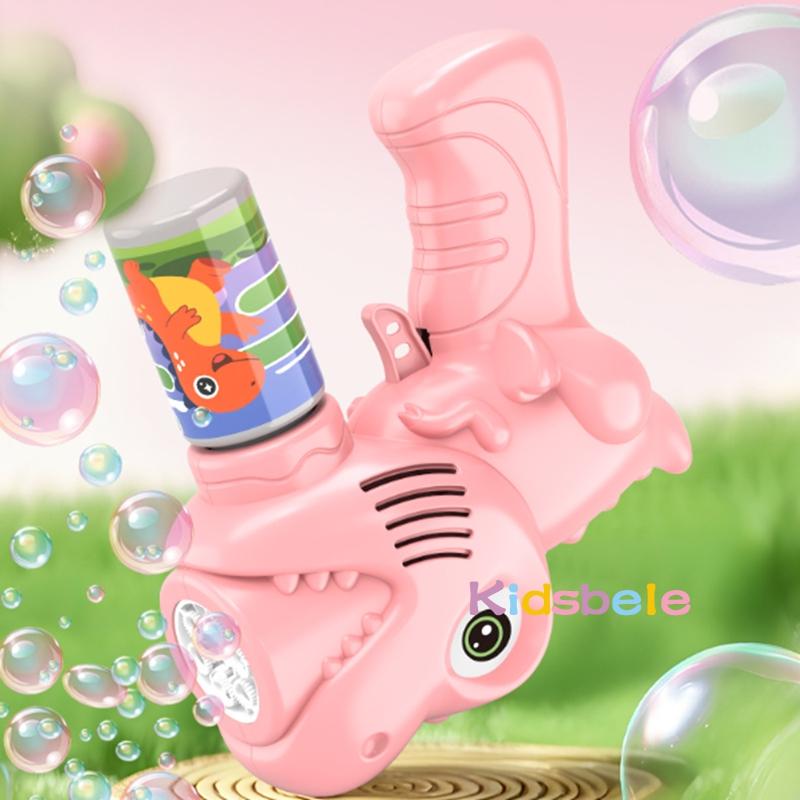 Kids Angel Dinosaur Bubble Gun Automatic Bubble Machine Electric Bubble Blower For Children Outdoor Summer Party Birthday Gift